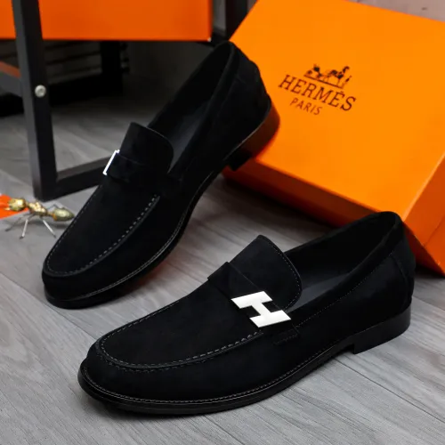 Wholesale Hermes Leather Shoes For Men #1470949 $98.00 USD, Wholesale Quality Replica Hermes Leather Shoes