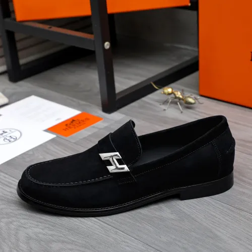 Replica Hermes Leather Shoes For Men #1470949 $98.00 USD for Wholesale