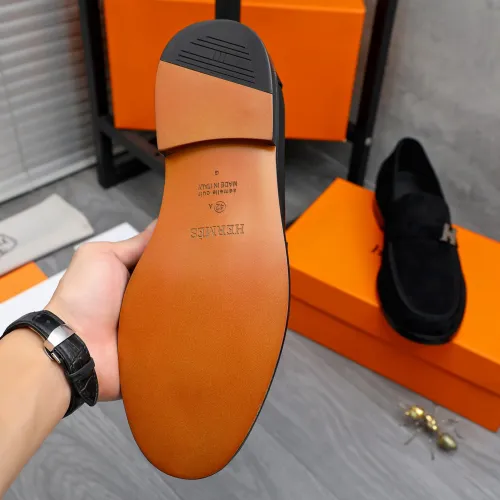 Replica Hermes Leather Shoes For Men #1470949 $98.00 USD for Wholesale
