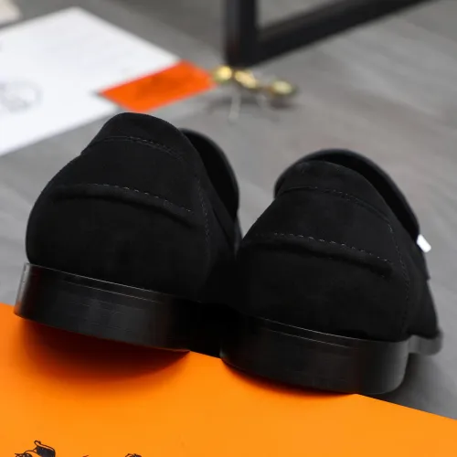 Replica Hermes Leather Shoes For Men #1470949 $98.00 USD for Wholesale