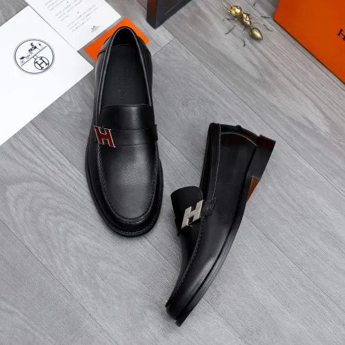 Replica Hermes Leather Shoes For Men #1470952 $98.00 USD for Wholesale