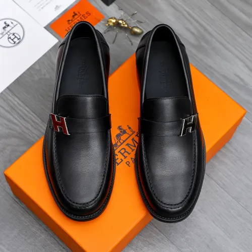 Replica Hermes Leather Shoes For Men #1470952 $98.00 USD for Wholesale