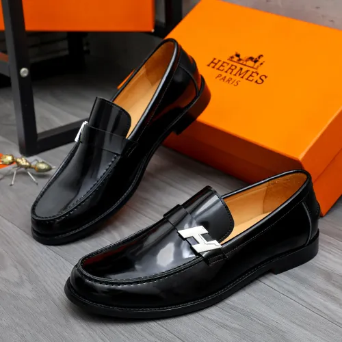 Wholesale Hermes Leather Shoes For Men #1470956 $98.00 USD, Wholesale Quality Replica Hermes Leather Shoes