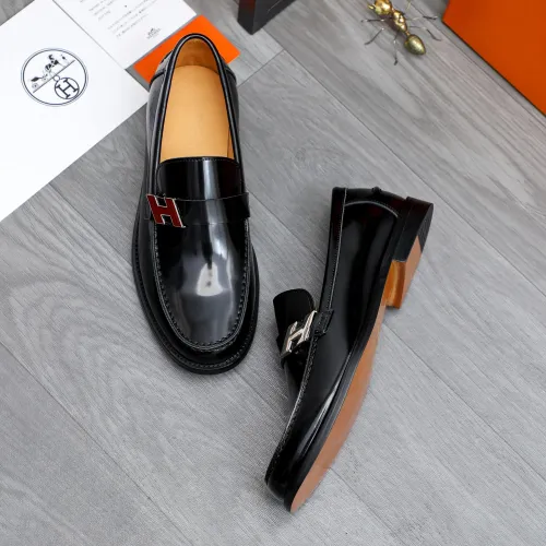 Replica Hermes Leather Shoes For Men #1470956 $98.00 USD for Wholesale