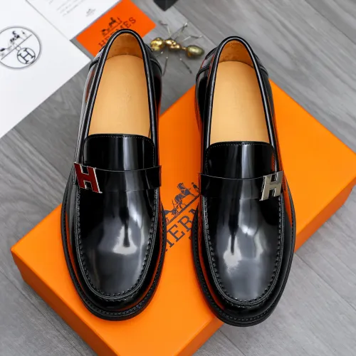 Replica Hermes Leather Shoes For Men #1470956 $98.00 USD for Wholesale