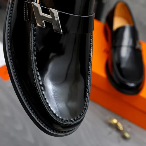 Replica Hermes Leather Shoes For Men #1470956 $98.00 USD for Wholesale