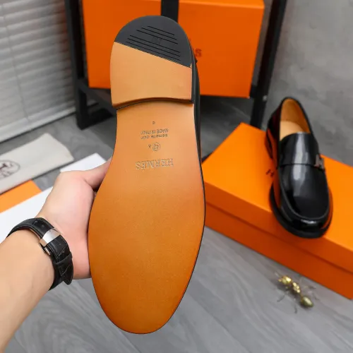 Replica Hermes Leather Shoes For Men #1470956 $98.00 USD for Wholesale