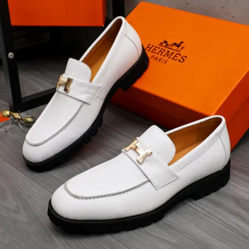 Wholesale Hermes Leather Shoes For Men #1471021 $92.00 USD, Wholesale Quality Replica Hermes Leather Shoes