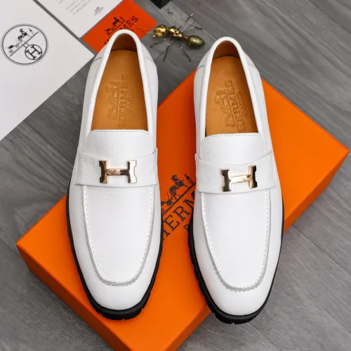 Replica Hermes Leather Shoes For Men #1471021 $92.00 USD for Wholesale