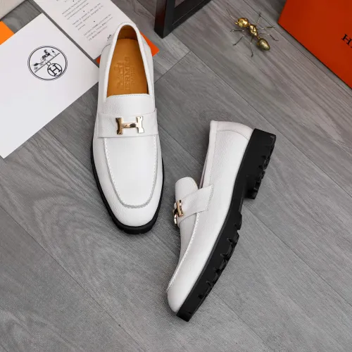 Replica Hermes Leather Shoes For Men #1471021 $92.00 USD for Wholesale