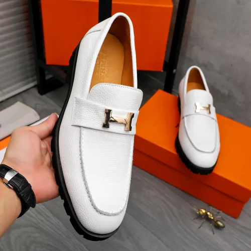 Replica Hermes Leather Shoes For Men #1471021 $92.00 USD for Wholesale