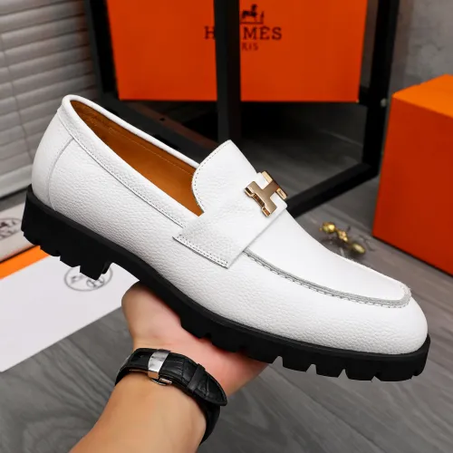 Replica Hermes Leather Shoes For Men #1471021 $92.00 USD for Wholesale