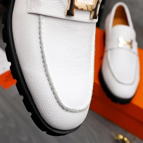 Replica Hermes Leather Shoes For Men #1471021 $92.00 USD for Wholesale