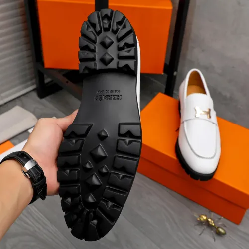 Replica Hermes Leather Shoes For Men #1471021 $92.00 USD for Wholesale
