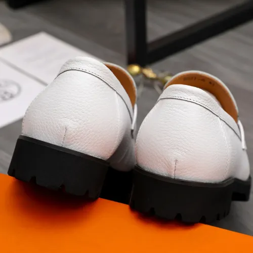 Replica Hermes Leather Shoes For Men #1471021 $92.00 USD for Wholesale
