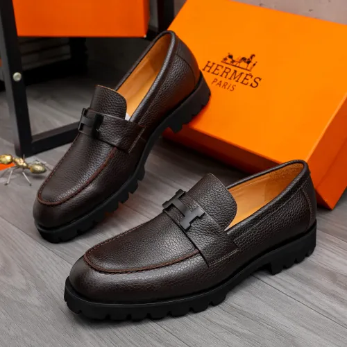 Wholesale Hermes Leather Shoes For Men #1471022 $92.00 USD, Wholesale Quality Replica Hermes Leather Shoes