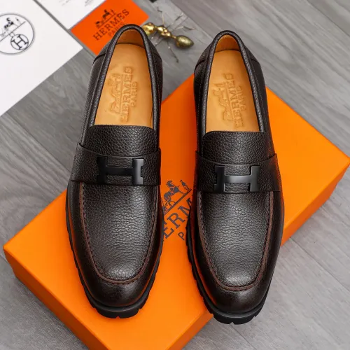 Replica Hermes Leather Shoes For Men #1471022 $92.00 USD for Wholesale