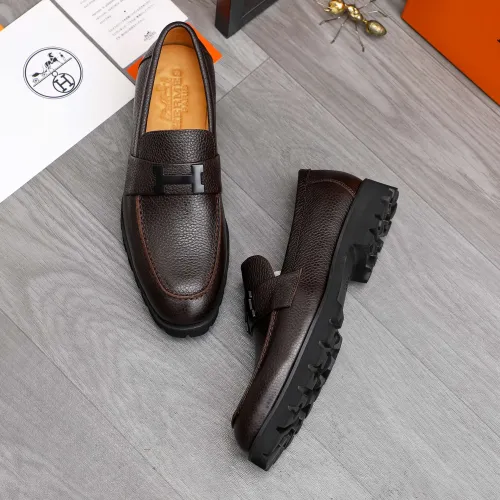 Replica Hermes Leather Shoes For Men #1471022 $92.00 USD for Wholesale
