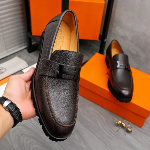 Replica Hermes Leather Shoes For Men #1471022 $92.00 USD for Wholesale