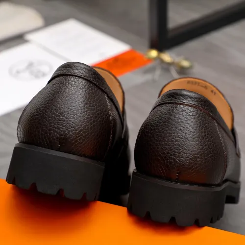 Replica Hermes Leather Shoes For Men #1471022 $92.00 USD for Wholesale