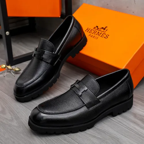 Wholesale Hermes Leather Shoes For Men #1471023 $92.00 USD, Wholesale Quality Replica Hermes Leather Shoes
