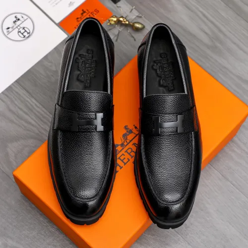 Replica Hermes Leather Shoes For Men #1471023 $92.00 USD for Wholesale