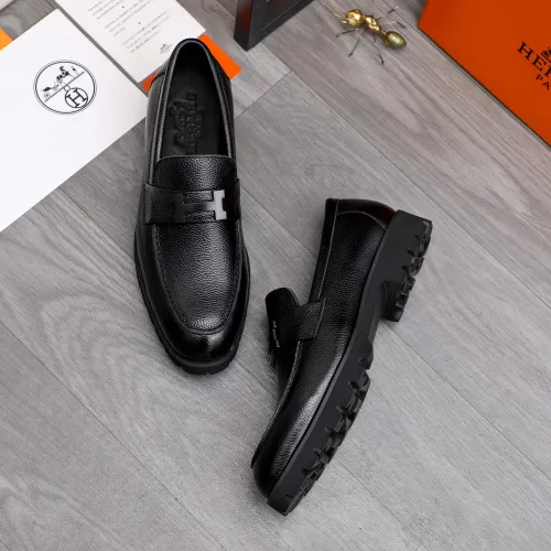 Replica Hermes Leather Shoes For Men #1471023 $92.00 USD for Wholesale