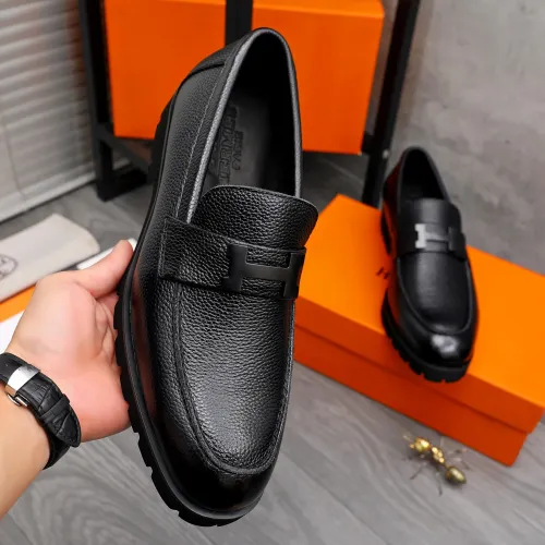Replica Hermes Leather Shoes For Men #1471023 $92.00 USD for Wholesale