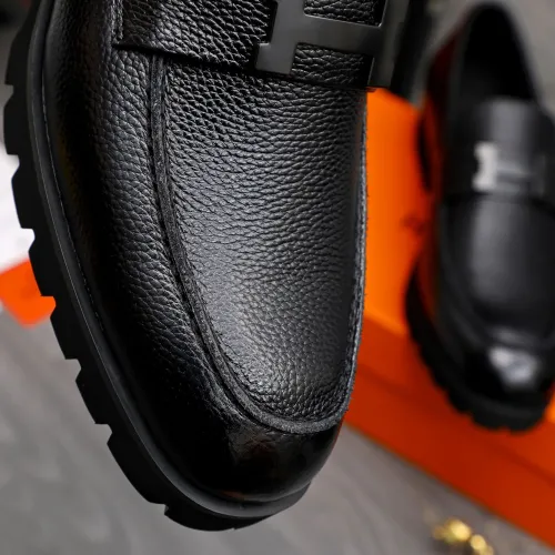 Replica Hermes Leather Shoes For Men #1471023 $92.00 USD for Wholesale