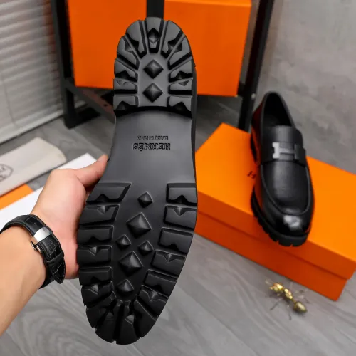 Replica Hermes Leather Shoes For Men #1471023 $92.00 USD for Wholesale