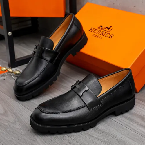 Wholesale Hermes Leather Shoes For Men #1471024 $92.00 USD, Wholesale Quality Replica Hermes Leather Shoes