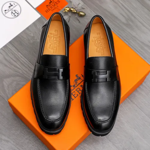 Replica Hermes Leather Shoes For Men #1471024 $92.00 USD for Wholesale