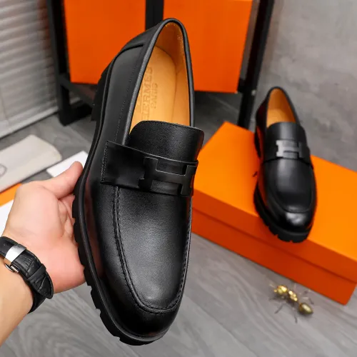 Replica Hermes Leather Shoes For Men #1471024 $92.00 USD for Wholesale