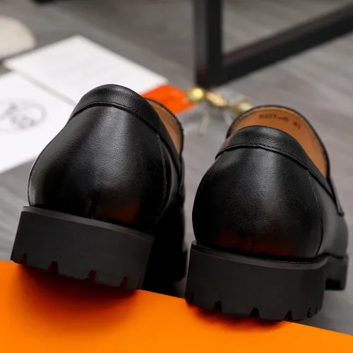 Replica Hermes Leather Shoes For Men #1471024 $92.00 USD for Wholesale