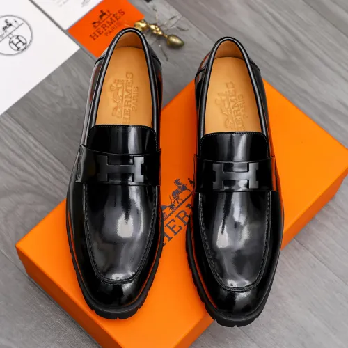 Replica Hermes Leather Shoes For Men #1471025 $92.00 USD for Wholesale