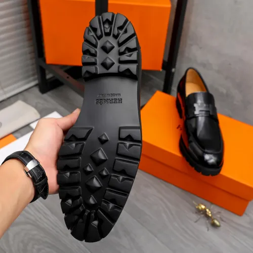 Replica Hermes Leather Shoes For Men #1471025 $92.00 USD for Wholesale