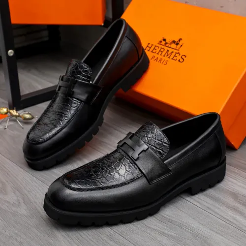 Wholesale Hermes Leather Shoes For Men #1471026 $92.00 USD, Wholesale Quality Replica Hermes Leather Shoes