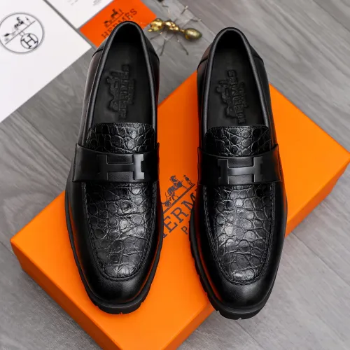 Replica Hermes Leather Shoes For Men #1471026 $92.00 USD for Wholesale