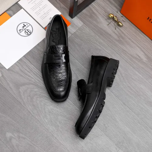 Replica Hermes Leather Shoes For Men #1471026 $92.00 USD for Wholesale