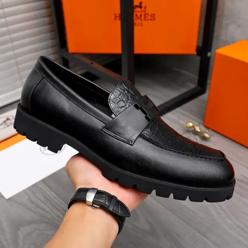 Replica Hermes Leather Shoes For Men #1471026 $92.00 USD for Wholesale