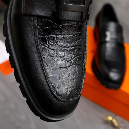 Replica Hermes Leather Shoes For Men #1471026 $92.00 USD for Wholesale