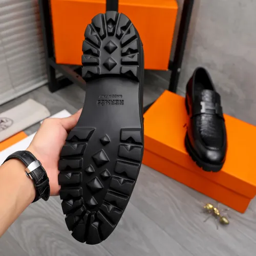 Replica Hermes Leather Shoes For Men #1471026 $92.00 USD for Wholesale