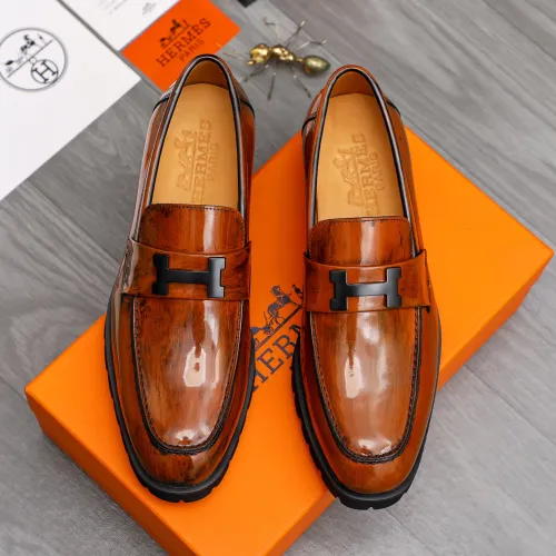 Replica Hermes Leather Shoes For Men #1471027 $92.00 USD for Wholesale