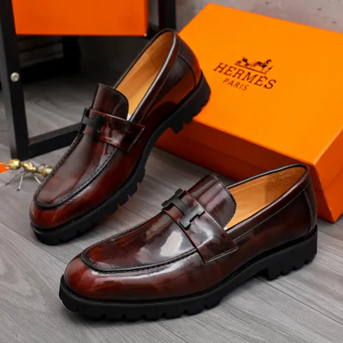 Wholesale Hermes Leather Shoes For Men #1471028 $92.00 USD, Wholesale Quality Replica Hermes Leather Shoes