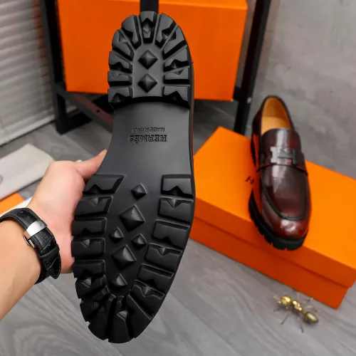 Replica Hermes Leather Shoes For Men #1471028 $92.00 USD for Wholesale