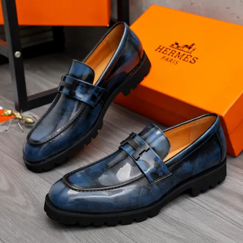 Wholesale Hermes Leather Shoes For Men #1471029 $92.00 USD, Wholesale Quality Replica Hermes Leather Shoes