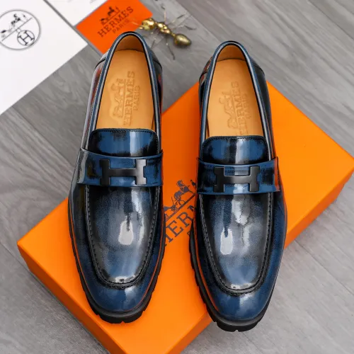Replica Hermes Leather Shoes For Men #1471029 $92.00 USD for Wholesale