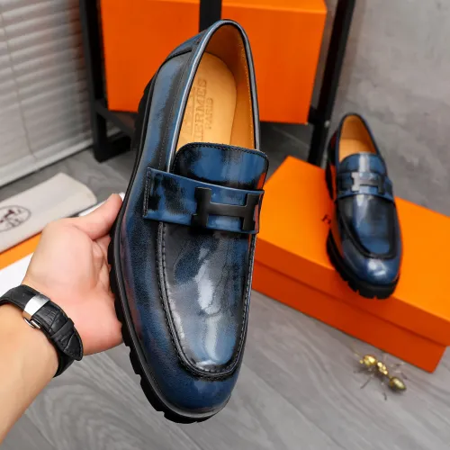Replica Hermes Leather Shoes For Men #1471029 $92.00 USD for Wholesale