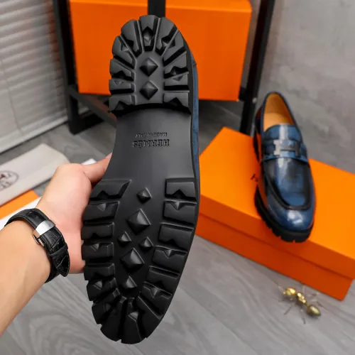 Replica Hermes Leather Shoes For Men #1471029 $92.00 USD for Wholesale