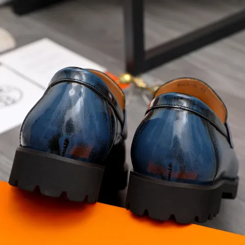 Replica Hermes Leather Shoes For Men #1471029 $92.00 USD for Wholesale